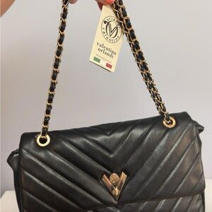 Valentino Orlandi Black Quilted Women's Bag